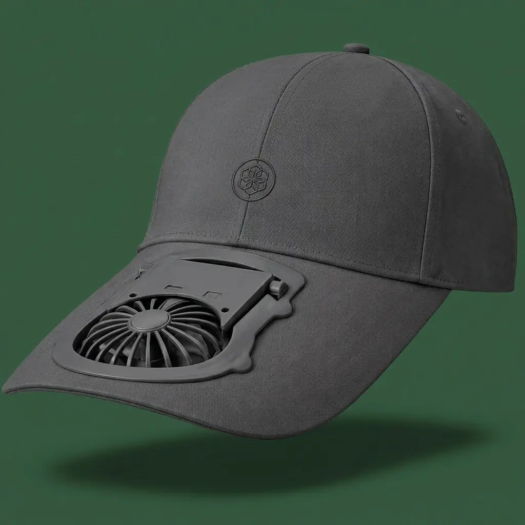 Gorra con ventilador destacada