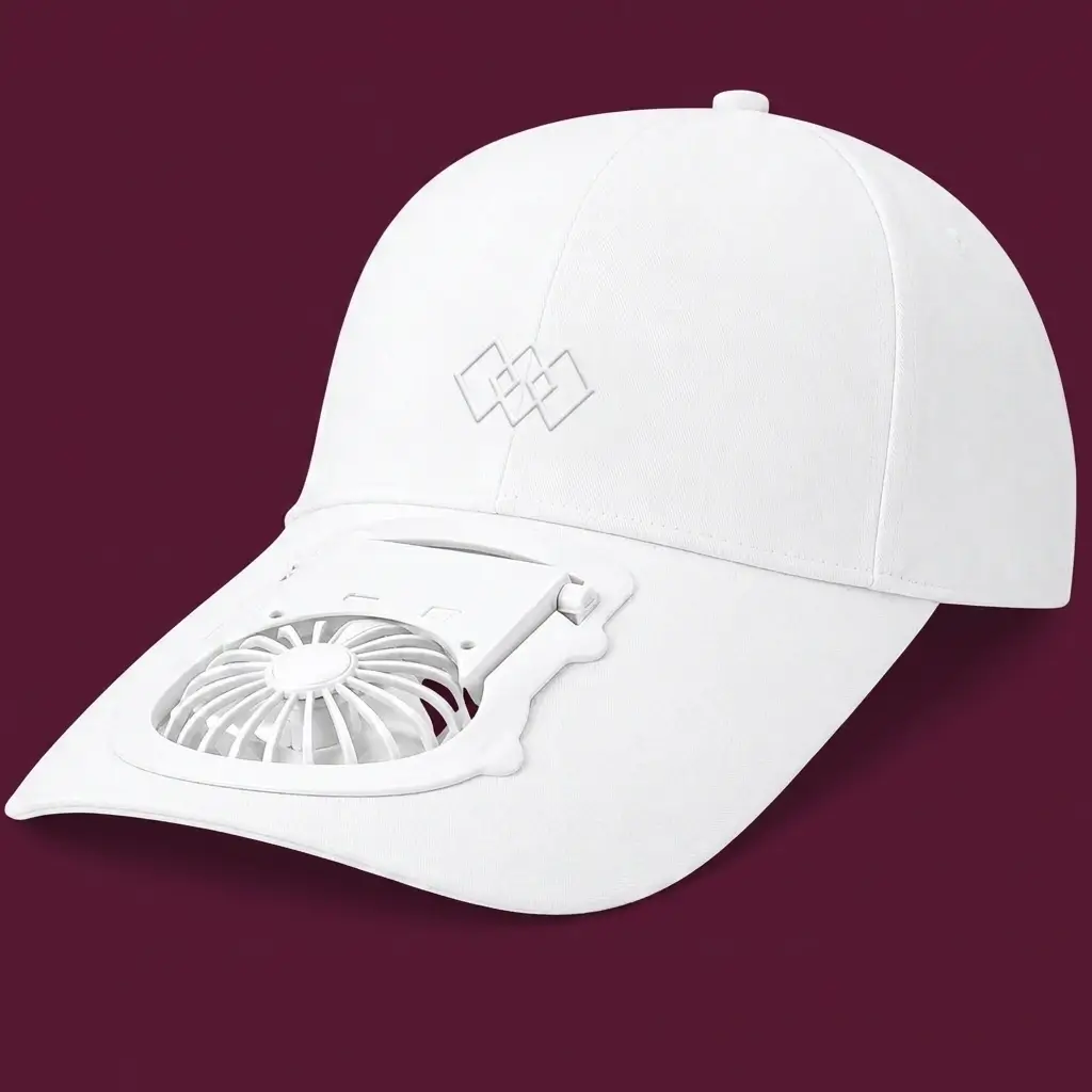 Gorra con ventilador destacada