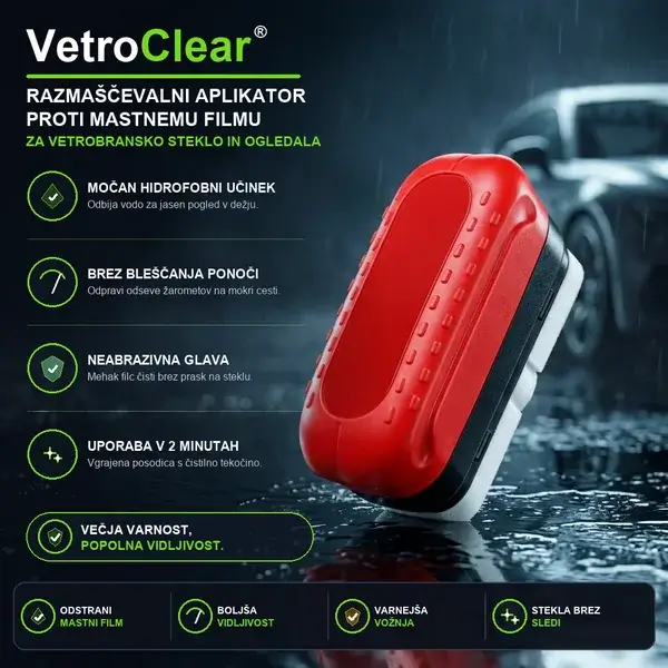 Kompaktni aplikator VetroClear z merami 7,5 x 5 x 10,5 cm