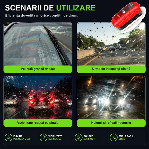 4 scenarii de utilizare pe parbriz
