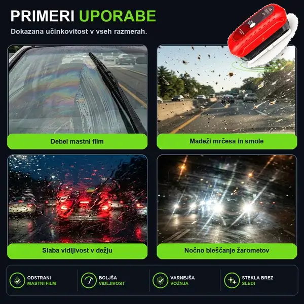 4 primeri uporabe na vetrobranskem steklu